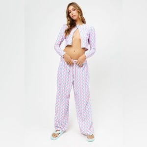 NWOT Frankie’s Bikinis Michelle Low Rise Wide Leg Pants